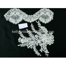 Bridal embroidery guipure chantilly cord lace fabric for wedding dress